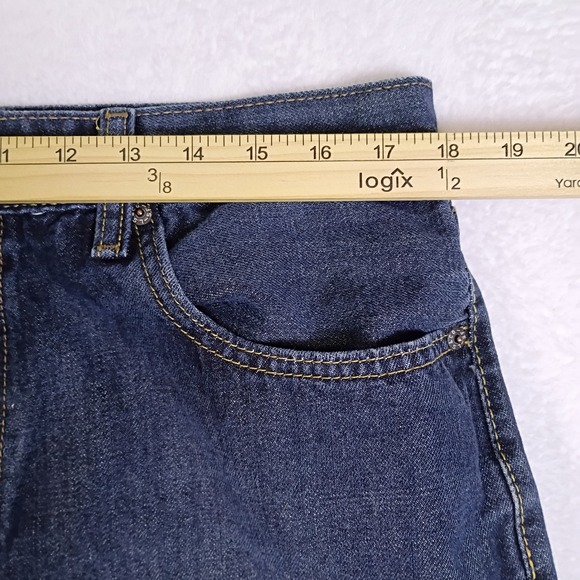 Levis 559 Relaxed Straight Jeans Mens 36x34 Dark Wash Blue Denim fits 36x32 - Picture 6 of 16